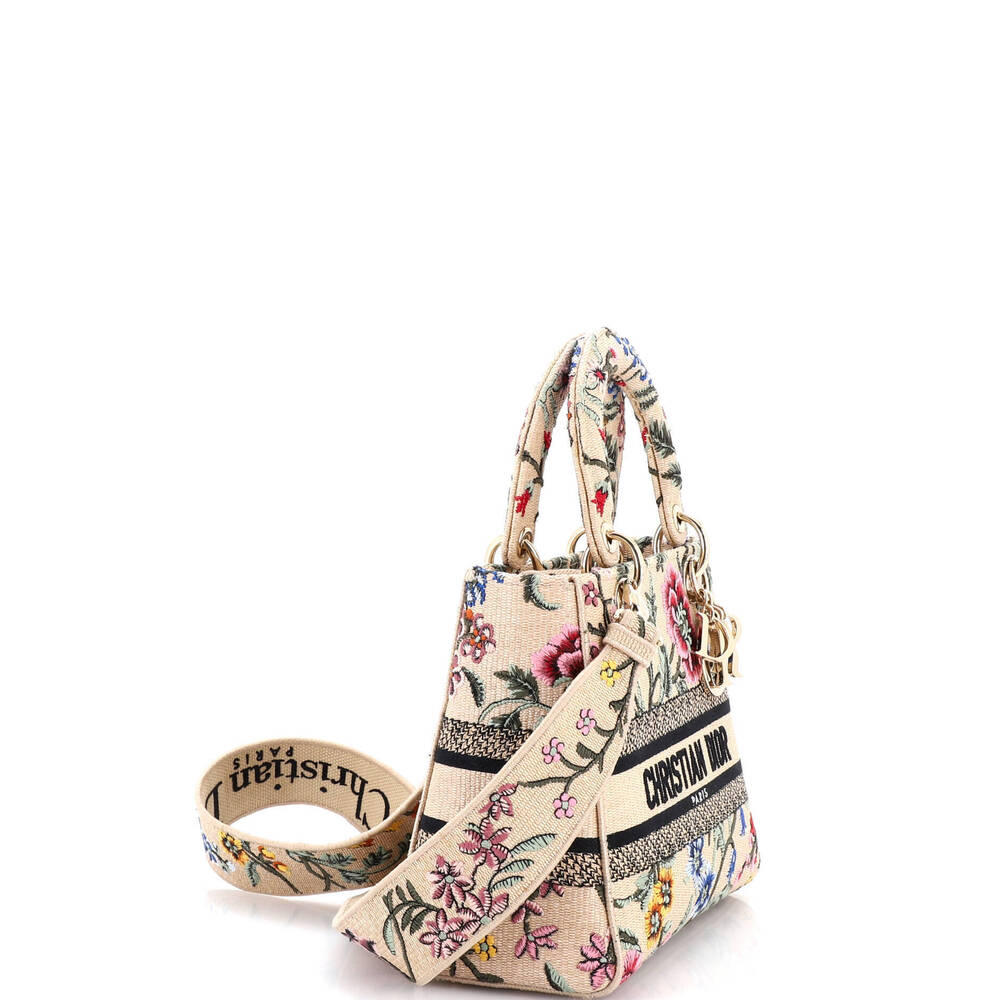 Christian Dior Medium Lady D-Lite Bag Embroidered Raffia - Picture 2 of 5